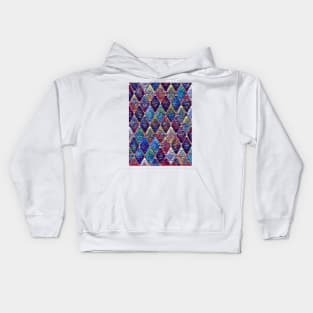 Multicoloured Diamond Scale Pattern Kids Hoodie